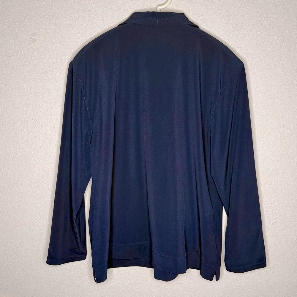 Weekends by Chico’s 1/4 Zip Jacket Sporty Pullover Navy Women’s 12 (Chico’s 2) - Picture 2 of 14